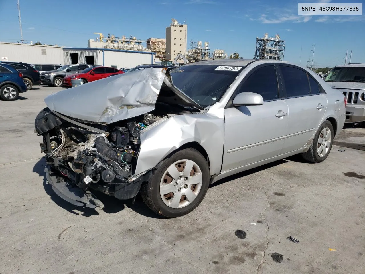 2008 Hyundai Sonata Gls VIN: 5NPET46C98H377835 Lot: 77088704