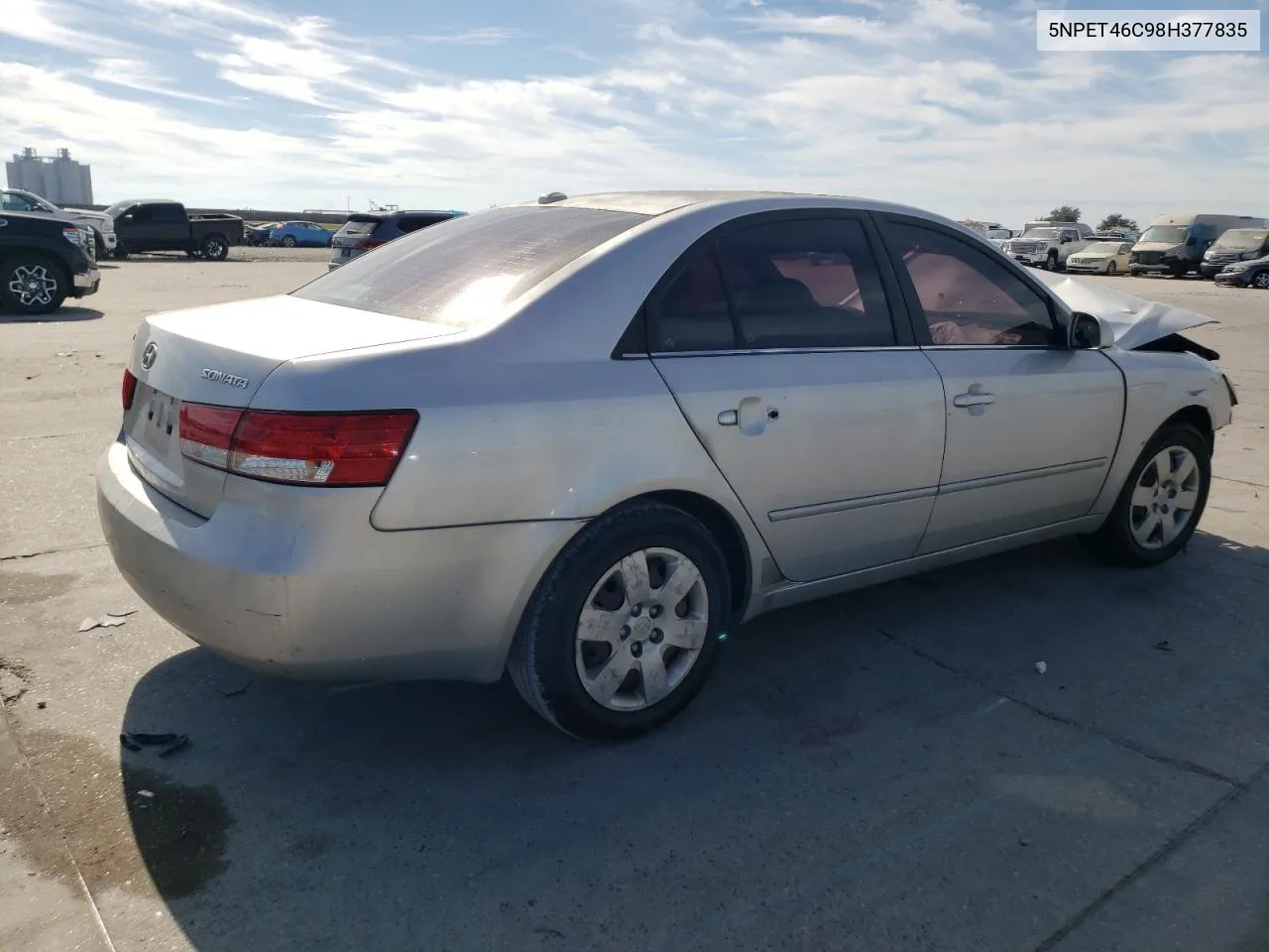 2008 Hyundai Sonata Gls VIN: 5NPET46C98H377835 Lot: 77088704