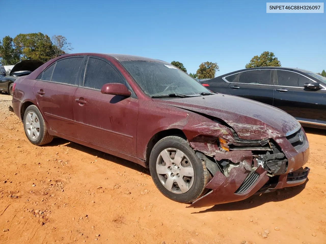 2008 Hyundai Sonata Gls VIN: 5NPET46C88H326097 Lot: 77102794