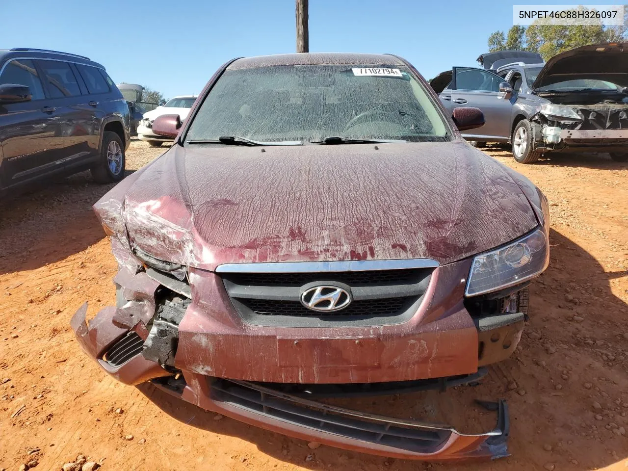 2008 Hyundai Sonata Gls VIN: 5NPET46C88H326097 Lot: 77102794