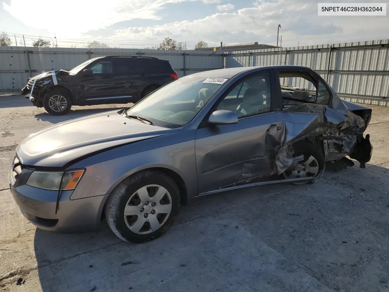 2008 Hyundai Sonata Gls VIN: 5NPET46C28H362044 Lot: 77252344