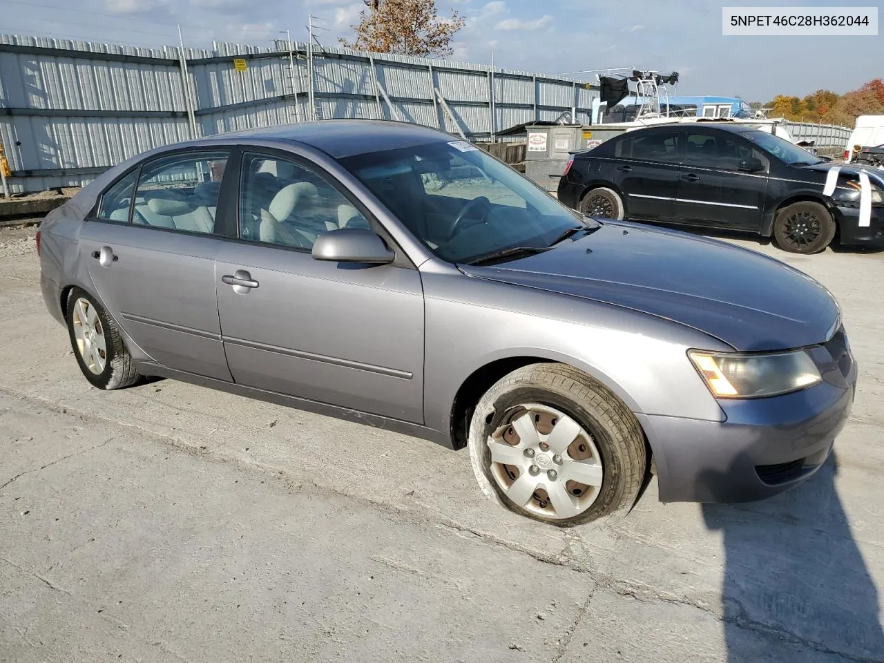 2008 Hyundai Sonata Gls VIN: 5NPET46C28H362044 Lot: 77252344