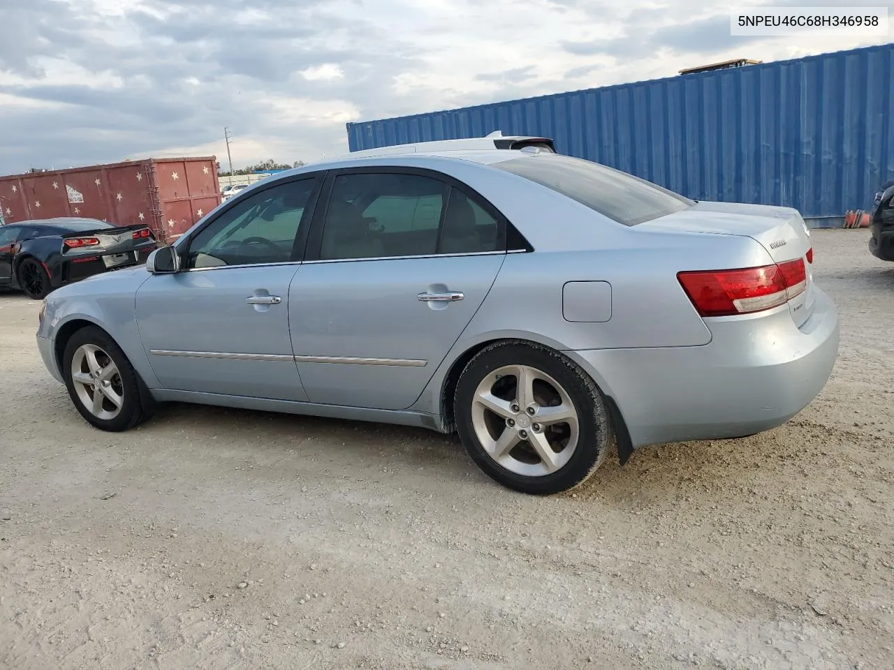 2008 Hyundai Sonata Se VIN: 5NPEU46C68H346958 Lot: 77487924