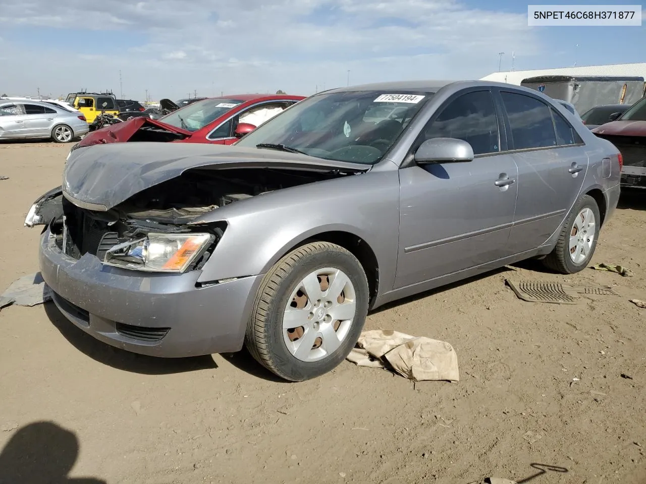 2008 Hyundai Sonata Gls VIN: 5NPET46C68H371877 Lot: 77504194