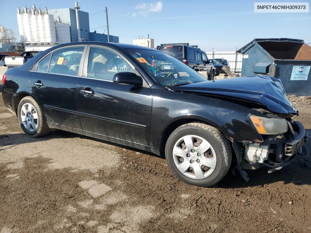 2008 Hyundai Sonata Gls VIN: 5NPET46C98H309373 Lot: 77594954