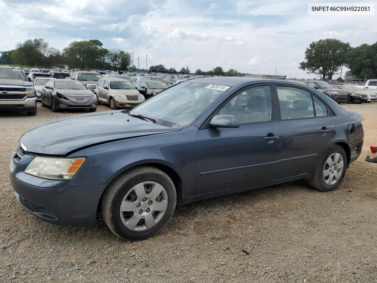 2009 Hyundai Sonata Gls VIN: 5NPET46C99H522051 Lot: 70026114