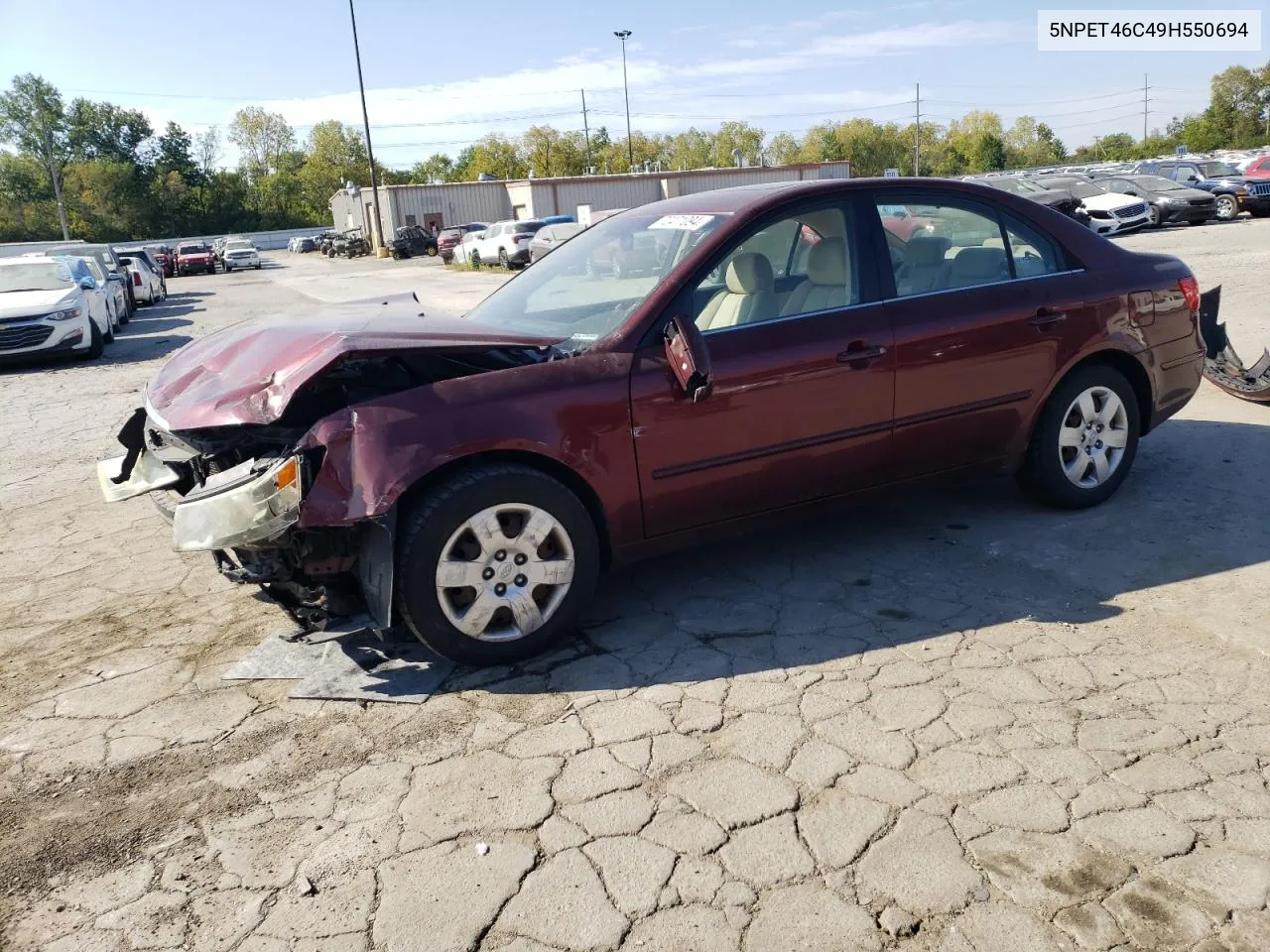 2009 Hyundai Sonata Gls VIN: 5NPET46C49H550694 Lot: 72471094