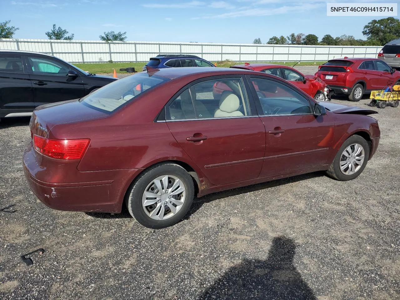 2009 Hyundai Sonata Gls VIN: 5NPET46C09H415714 Lot: 73824744