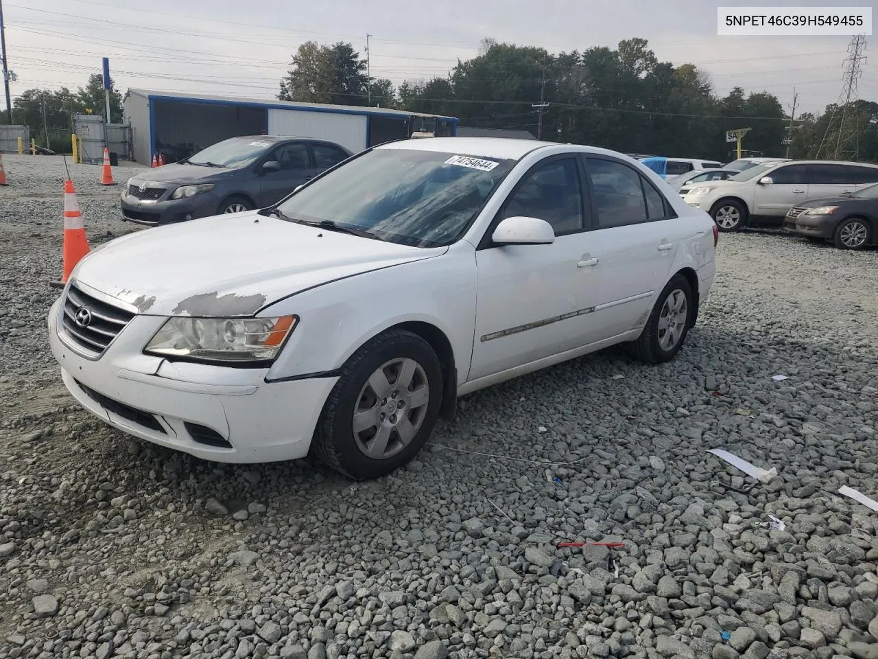 2009 Hyundai Sonata Gls VIN: 5NPET46C39H549455 Lot: 74754644