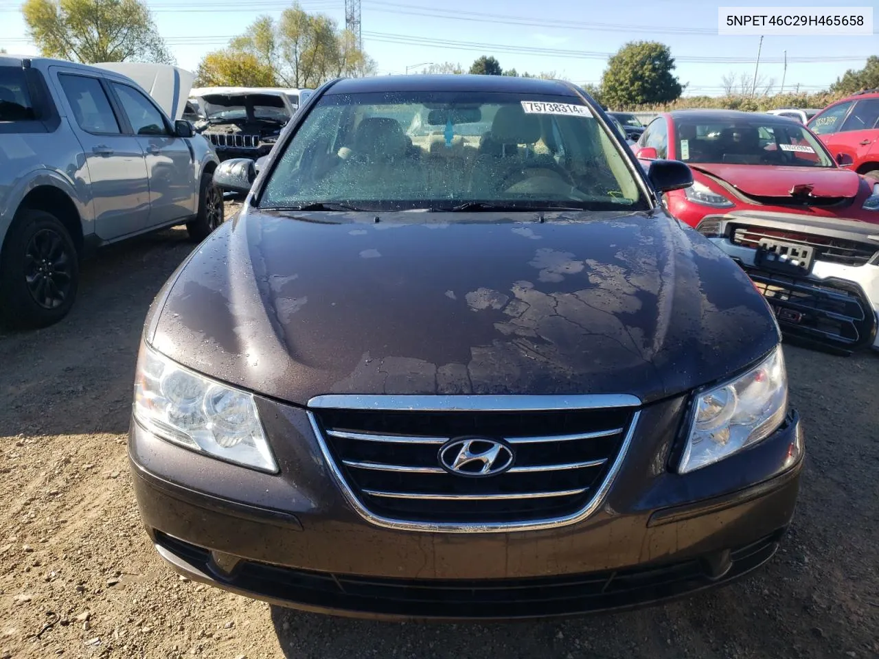 2009 Hyundai Sonata Gls VIN: 5NPET46C29H465658 Lot: 75738314