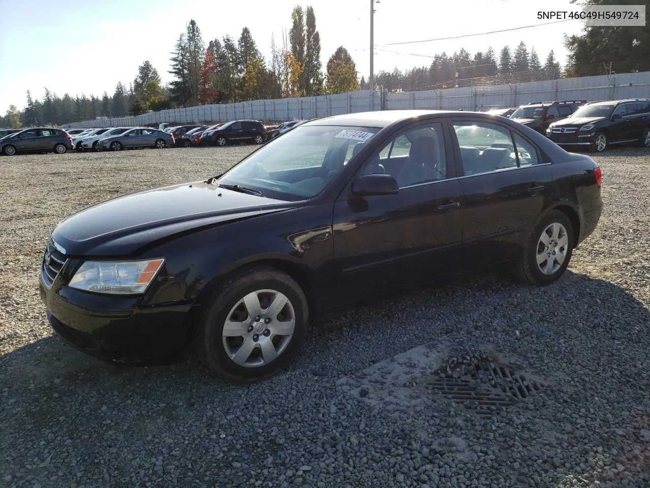 2009 Hyundai Sonata Gls VIN: 5NPET46C49H549724 Lot: 75774744