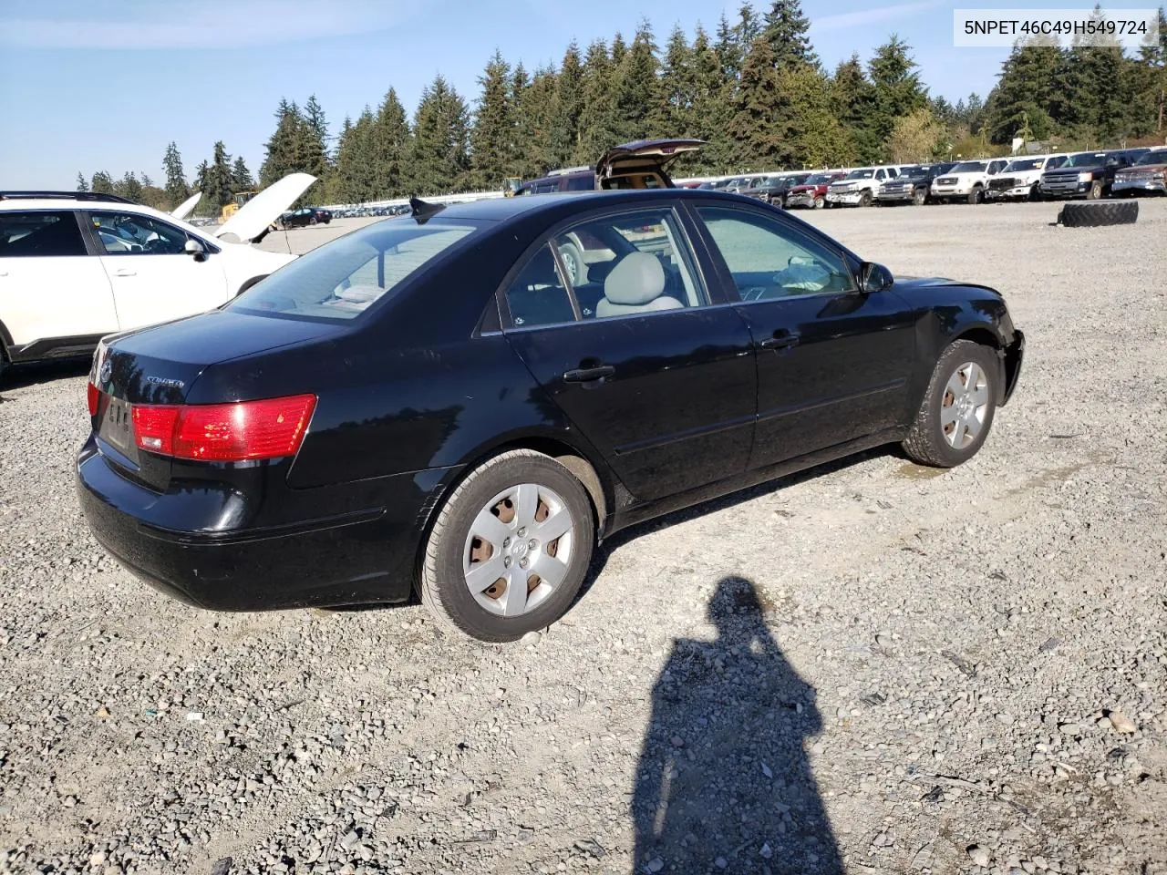 2009 Hyundai Sonata Gls VIN: 5NPET46C49H549724 Lot: 75774744