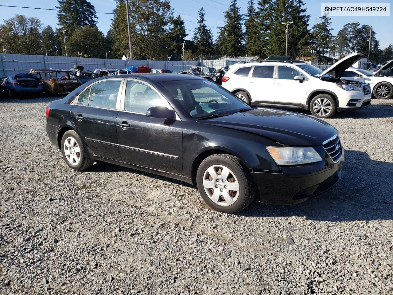 2009 Hyundai Sonata Gls VIN: 5NPET46C49H549724 Lot: 75774744