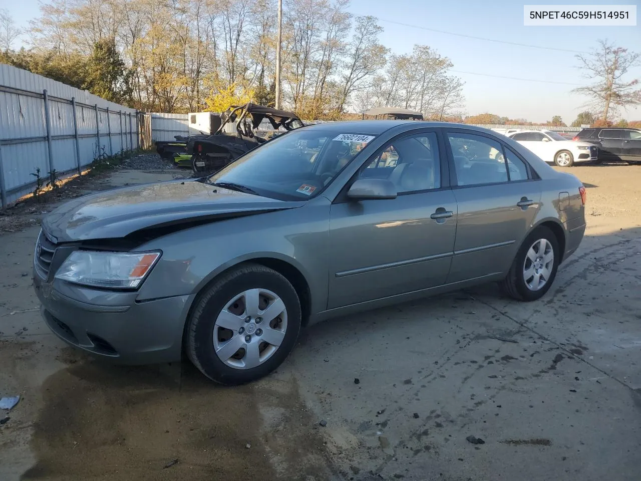 2009 Hyundai Sonata Gls VIN: 5NPET46C59H514951 Lot: 76602104