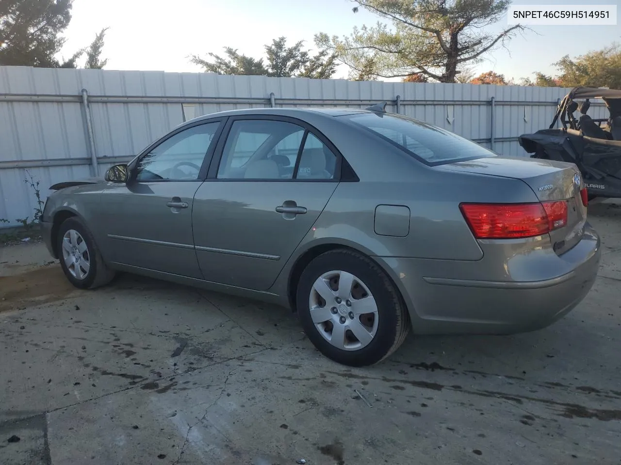 2009 Hyundai Sonata Gls VIN: 5NPET46C59H514951 Lot: 76602104