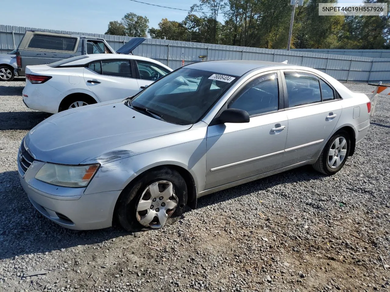 2009 Hyundai Sonata Gls VIN: 5NPET46C19H557926 Lot: 78006404