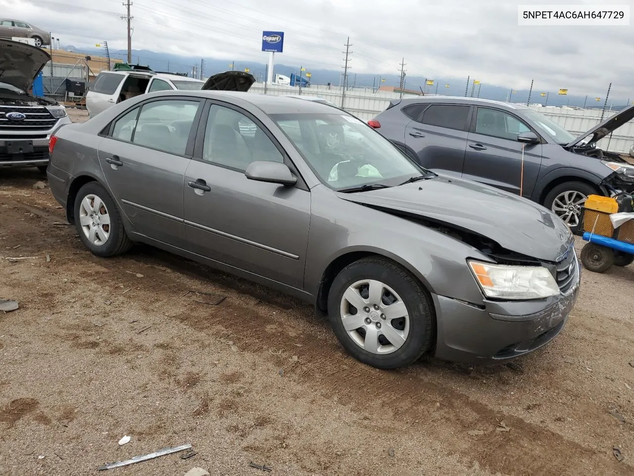 5NPET4AC6AH647729 2010 Hyundai Sonata Gls