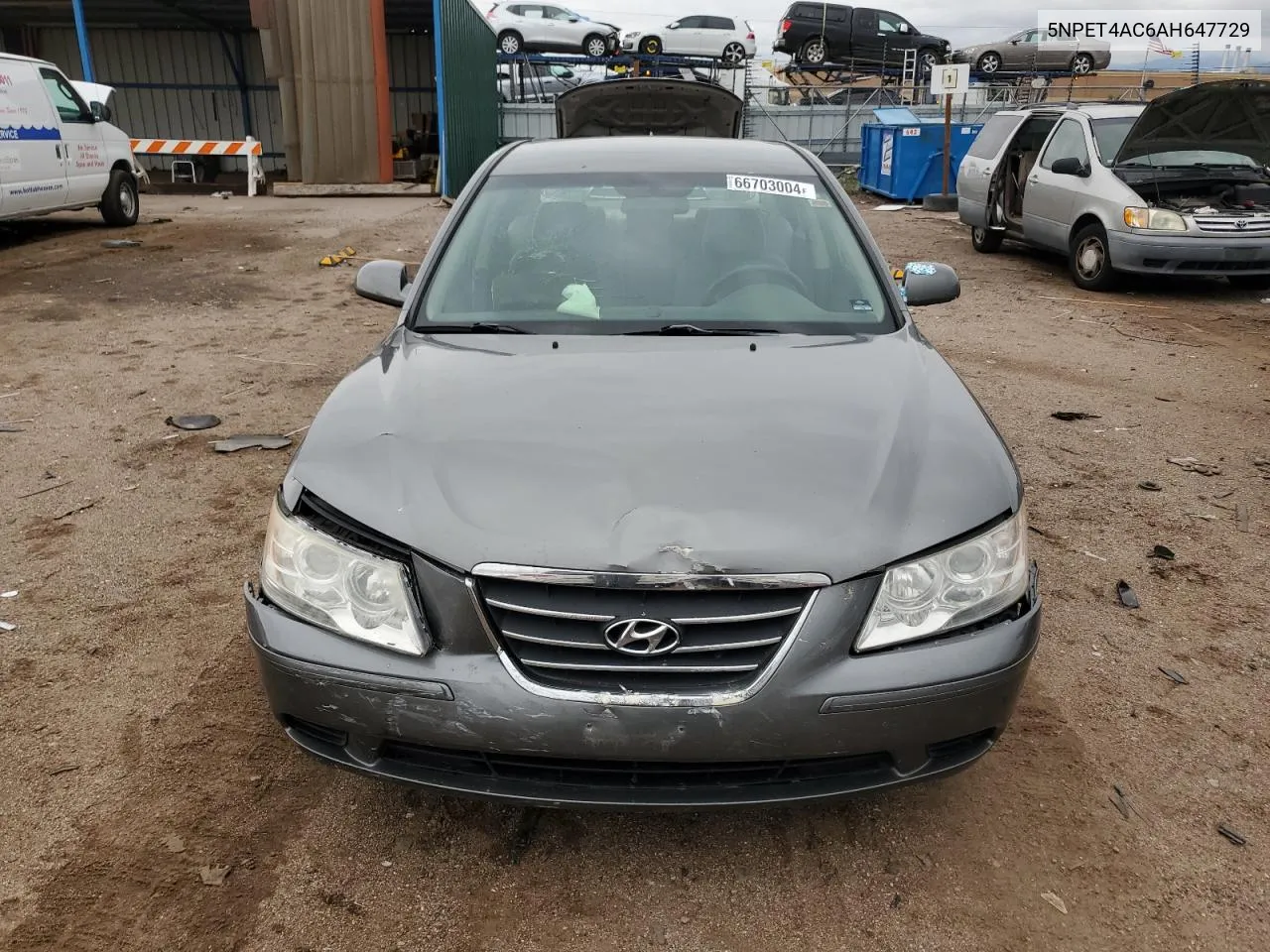 2010 Hyundai Sonata Gls VIN: 5NPET4AC6AH647729 Lot: 66703004