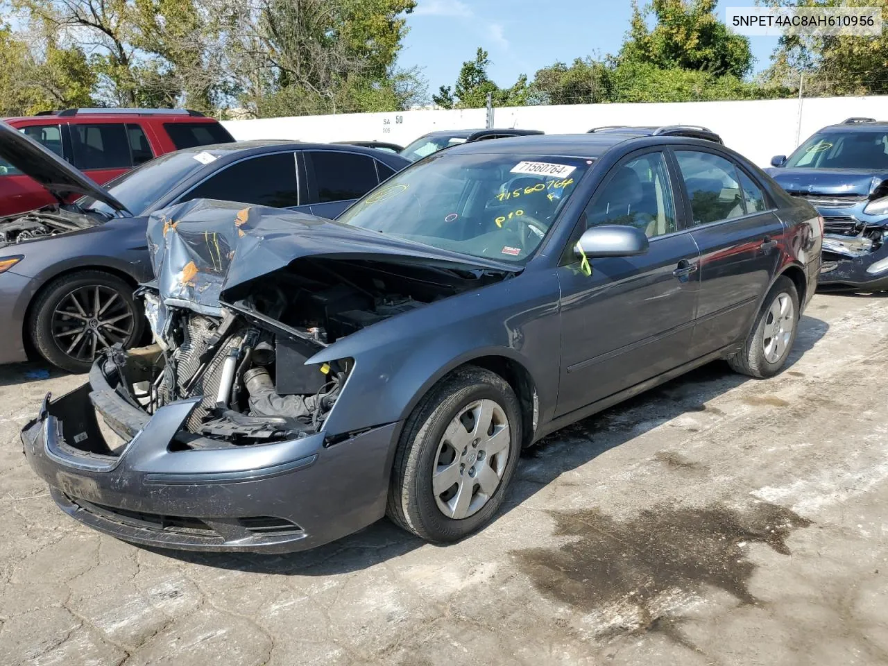 2010 Hyundai Sonata Gls VIN: 5NPET4AC8AH610956 Lot: 71560764