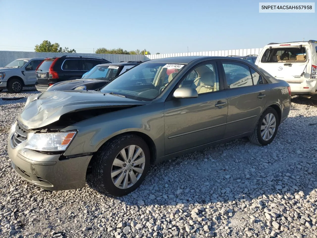 2010 Hyundai Sonata Gls VIN: 5NPET4AC5AH657958 Lot: 72217434