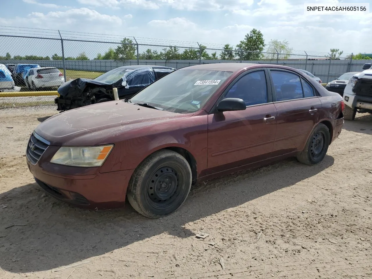 2010 Hyundai Sonata Gls VIN: 5NPET4AC6AH605156 Lot: 73841594