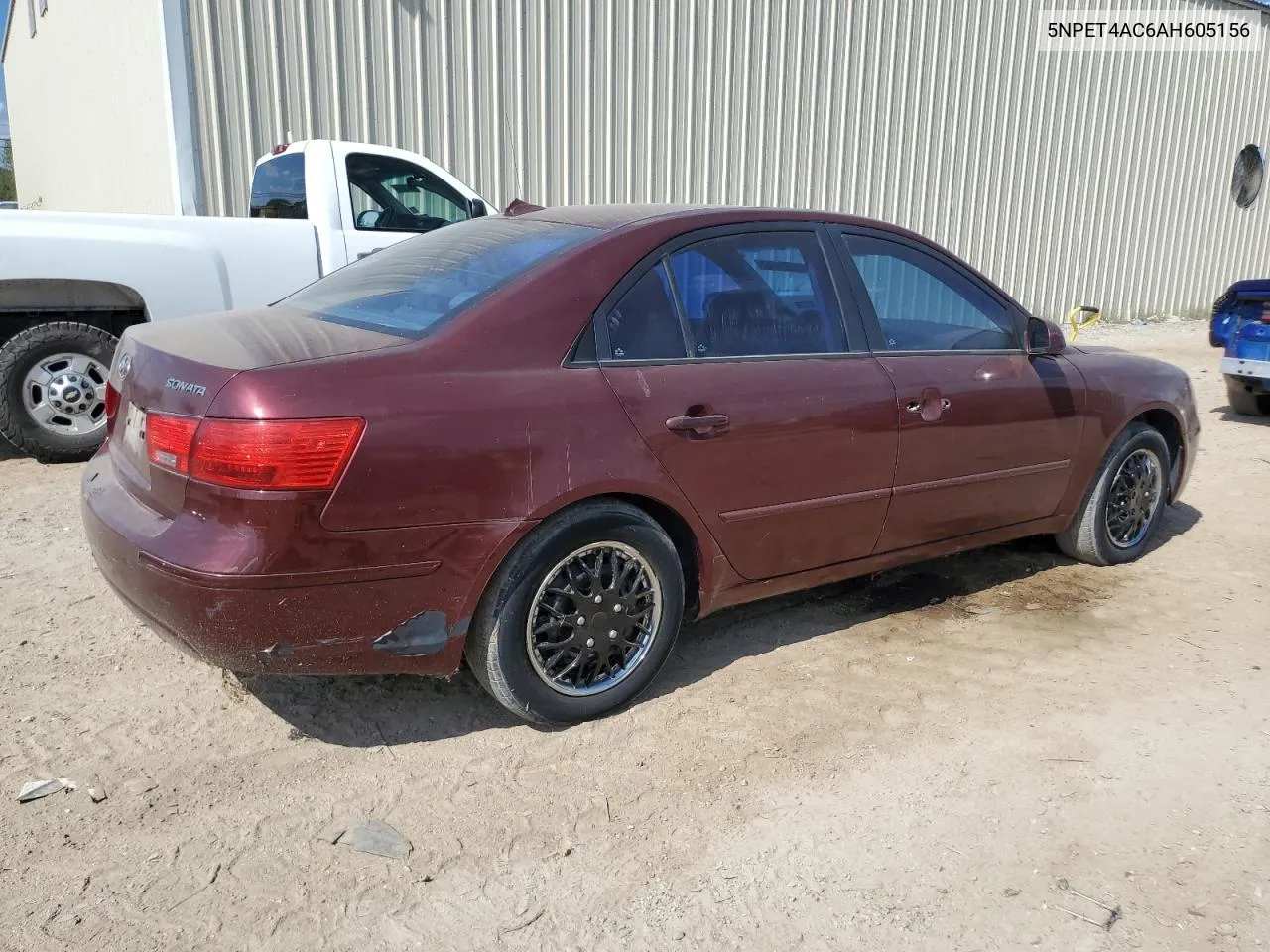 2010 Hyundai Sonata Gls VIN: 5NPET4AC6AH605156 Lot: 73841594