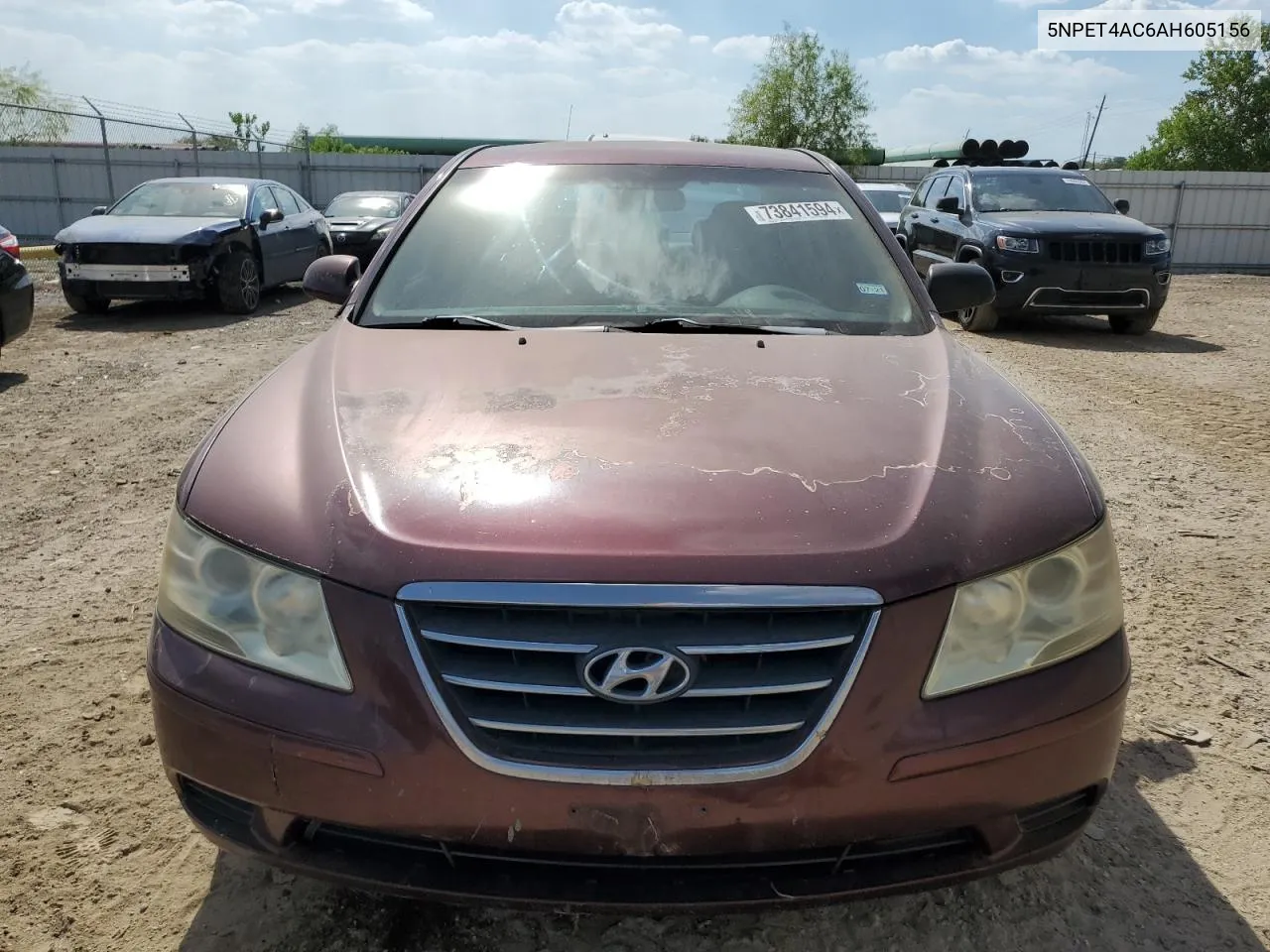 2010 Hyundai Sonata Gls VIN: 5NPET4AC6AH605156 Lot: 73841594