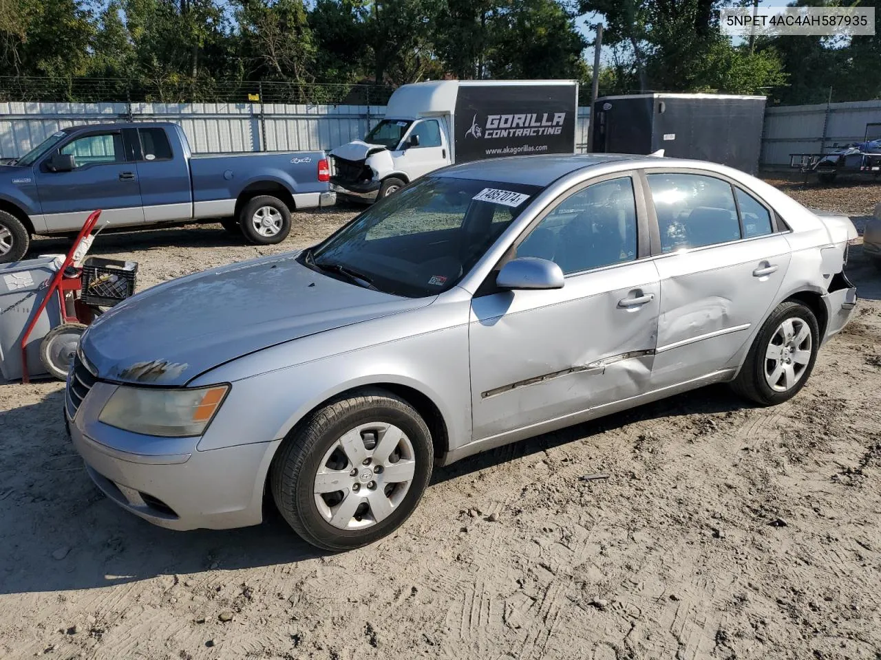 2010 Hyundai Sonata Gls VIN: 5NPET4AC4AH587935 Lot: 74857074