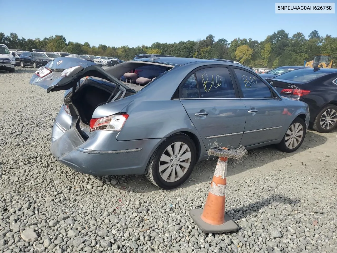 2010 Hyundai Sonata Se VIN: 5NPEU4AC0AH626758 Lot: 75572254