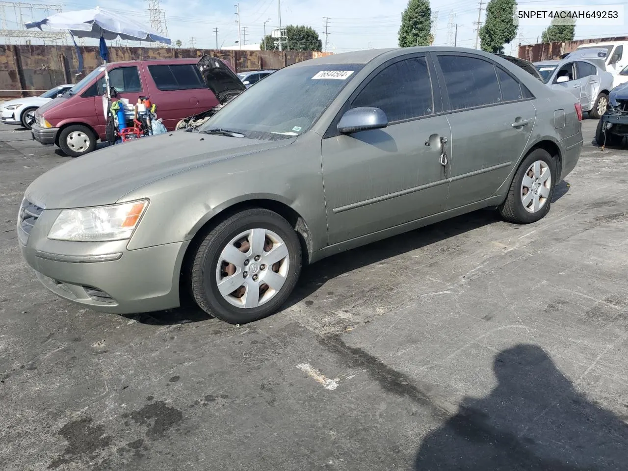 2010 Hyundai Sonata Gls VIN: 5NPET4AC4AH649253 Lot: 76844504