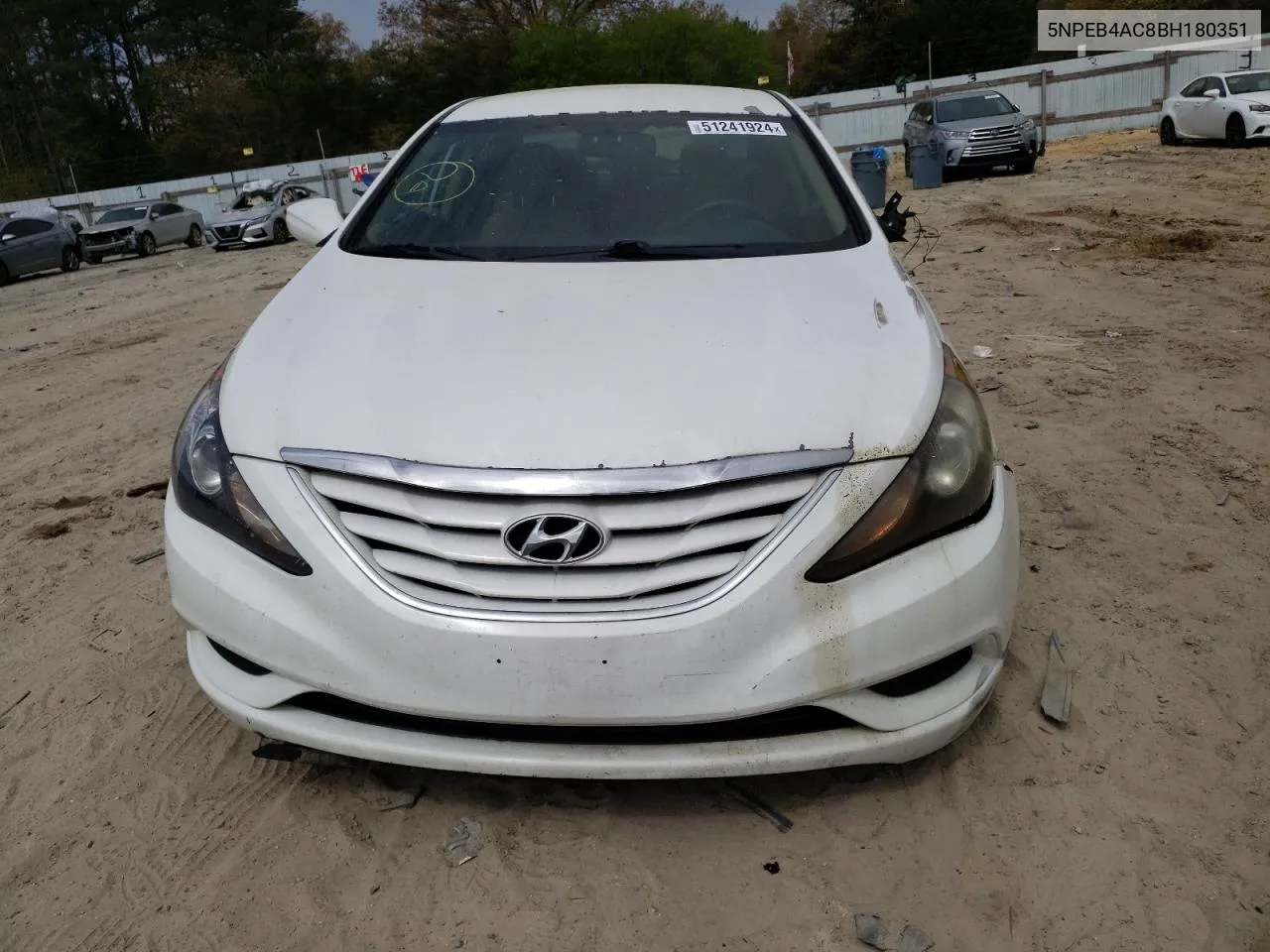 2011 Hyundai Sonata Gls VIN: 5NPEB4AC8BH180351 Lot: 51241924