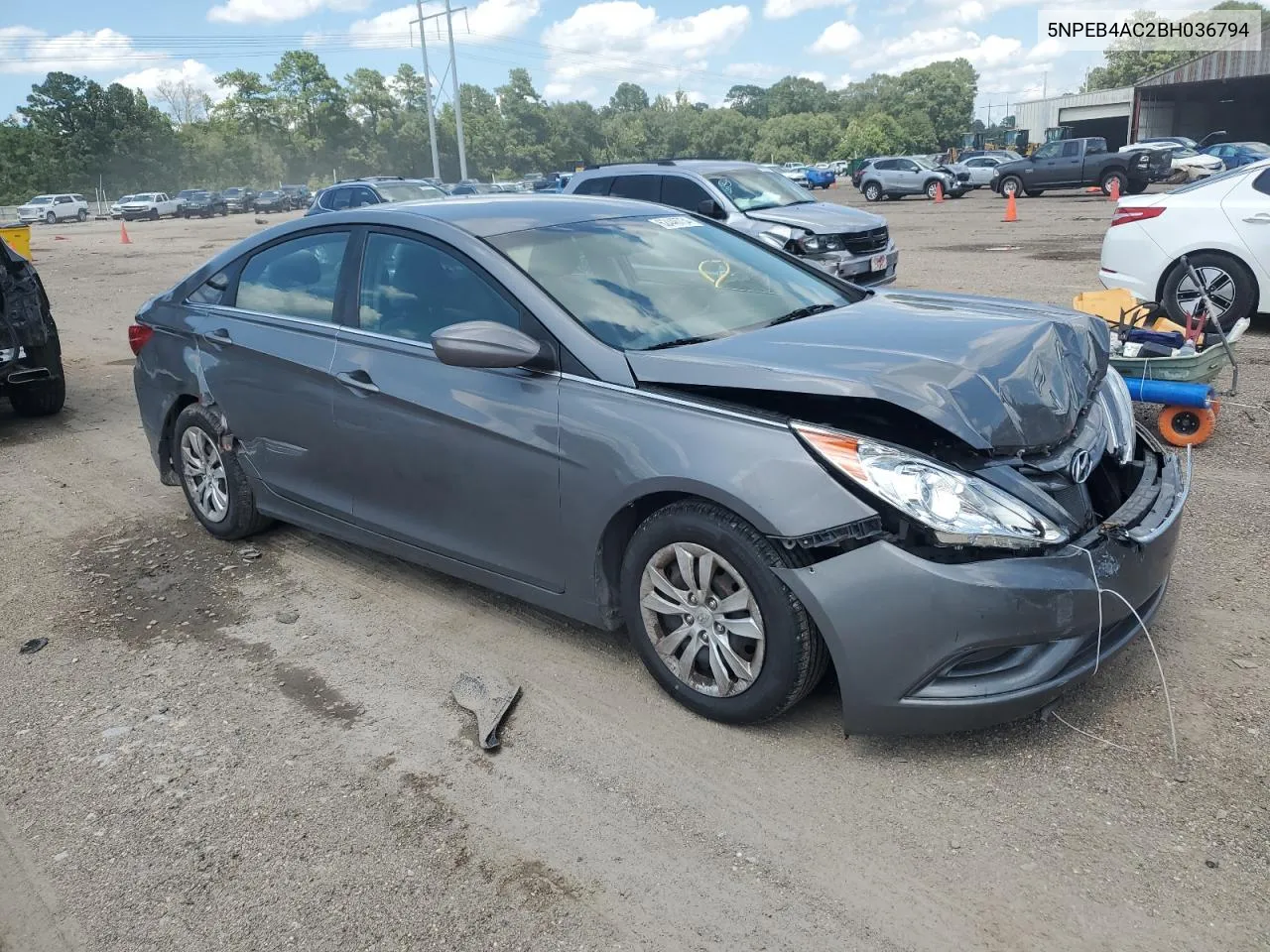 2011 Hyundai Sonata Gls VIN: 5NPEB4AC2BH036794 Lot: 62446734