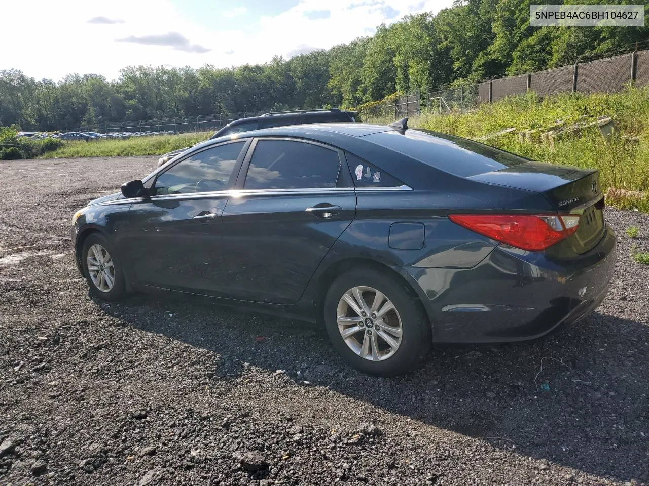 5NPEB4AC6BH104627 2011 Hyundai Sonata Gls