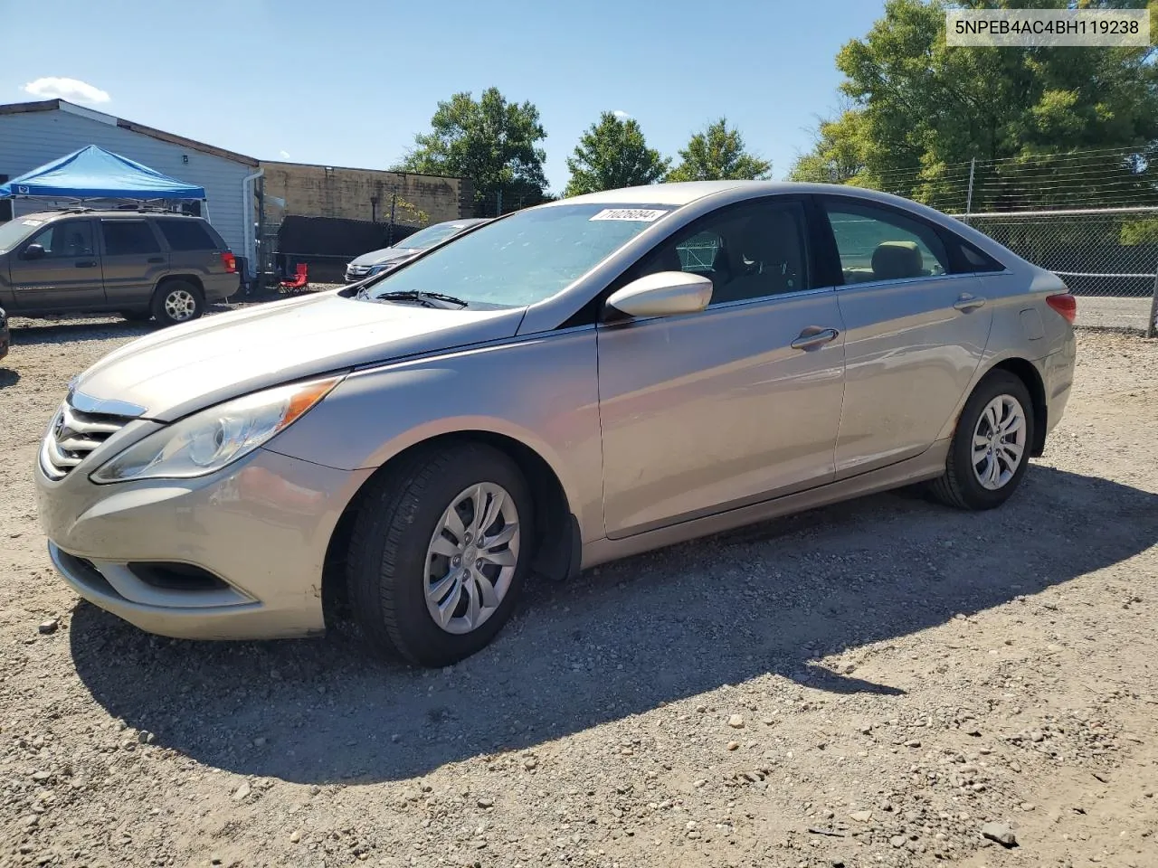 5NPEB4AC4BH119238 2011 Hyundai Sonata Gls