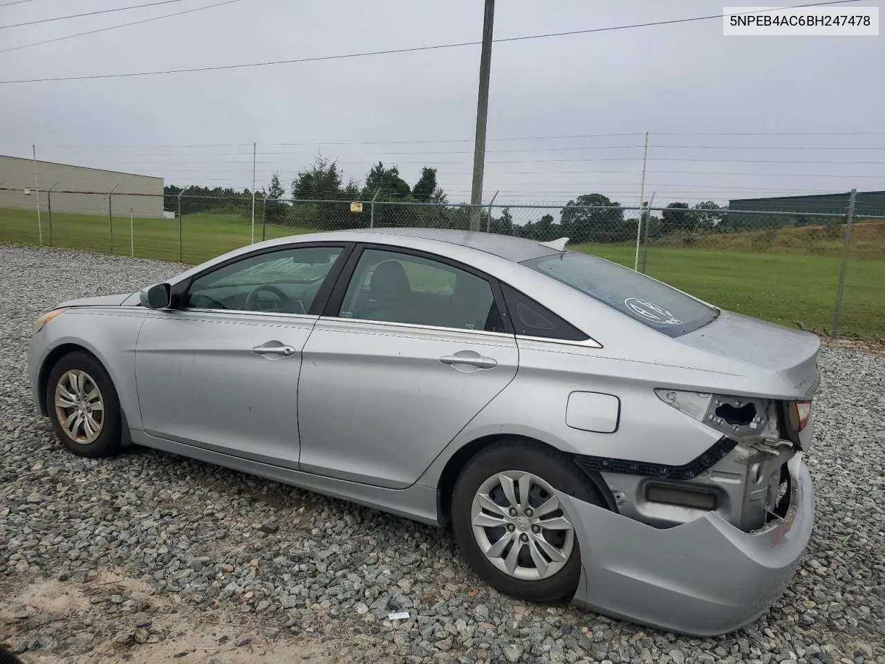 2011 Hyundai Sonata Gls VIN: 5NPEB4AC6BH247478 Lot: 72047324