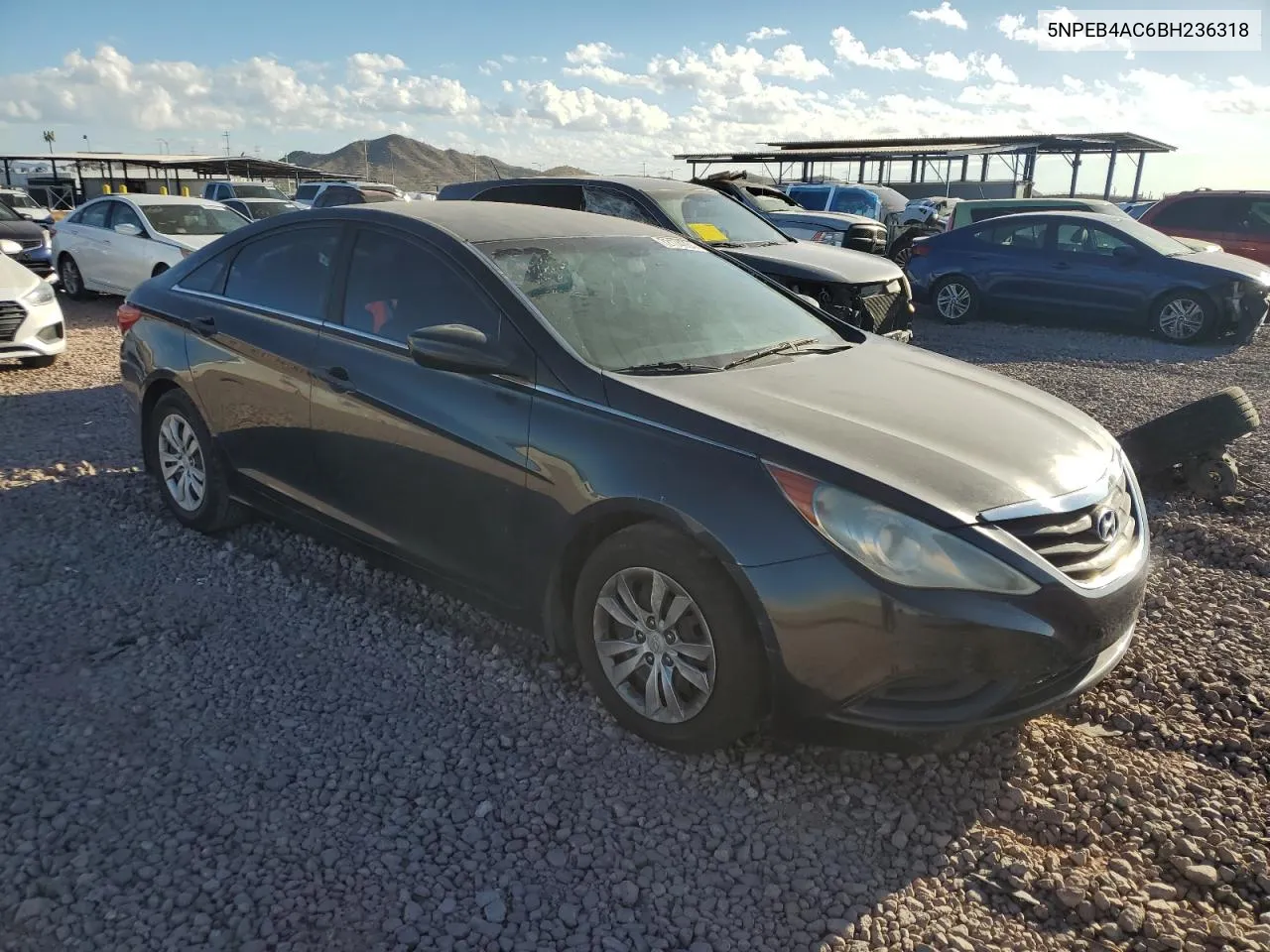 5NPEB4AC6BH236318 2011 Hyundai Sonata Gls