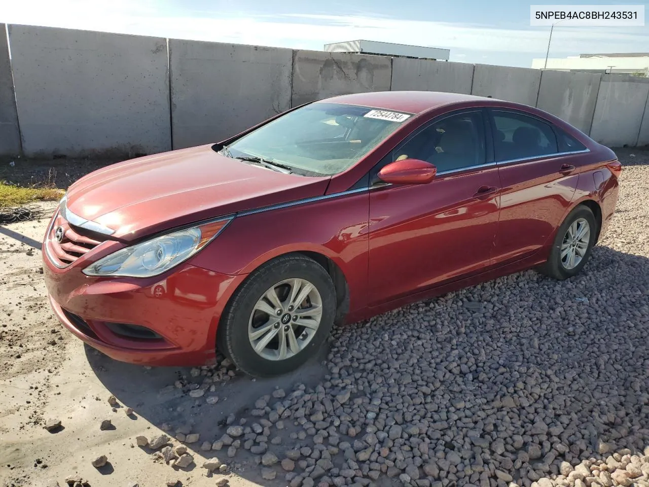 2011 Hyundai Sonata Gls VIN: 5NPEB4AC8BH243531 Lot: 72544784