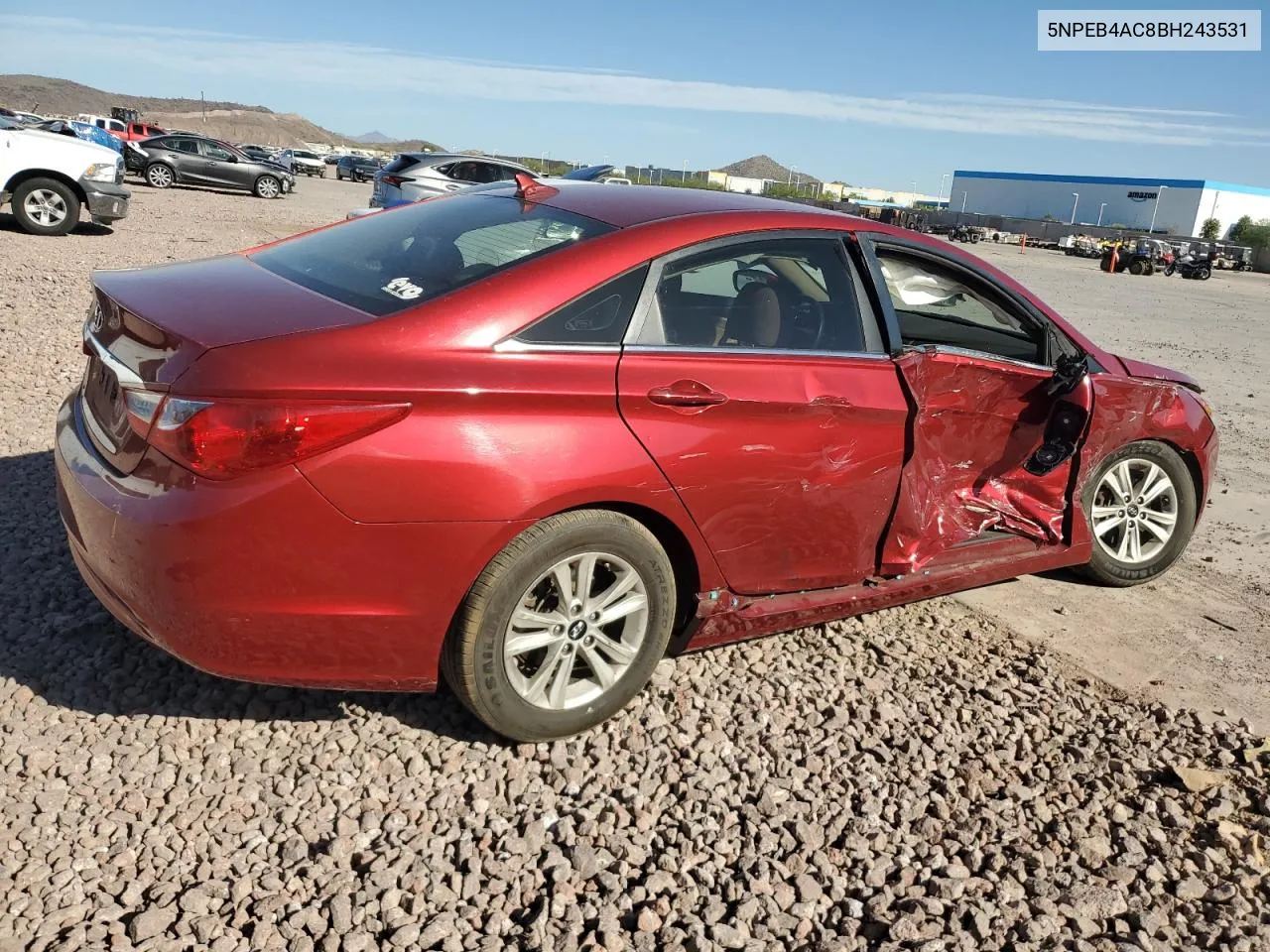 2011 Hyundai Sonata Gls VIN: 5NPEB4AC8BH243531 Lot: 72544784