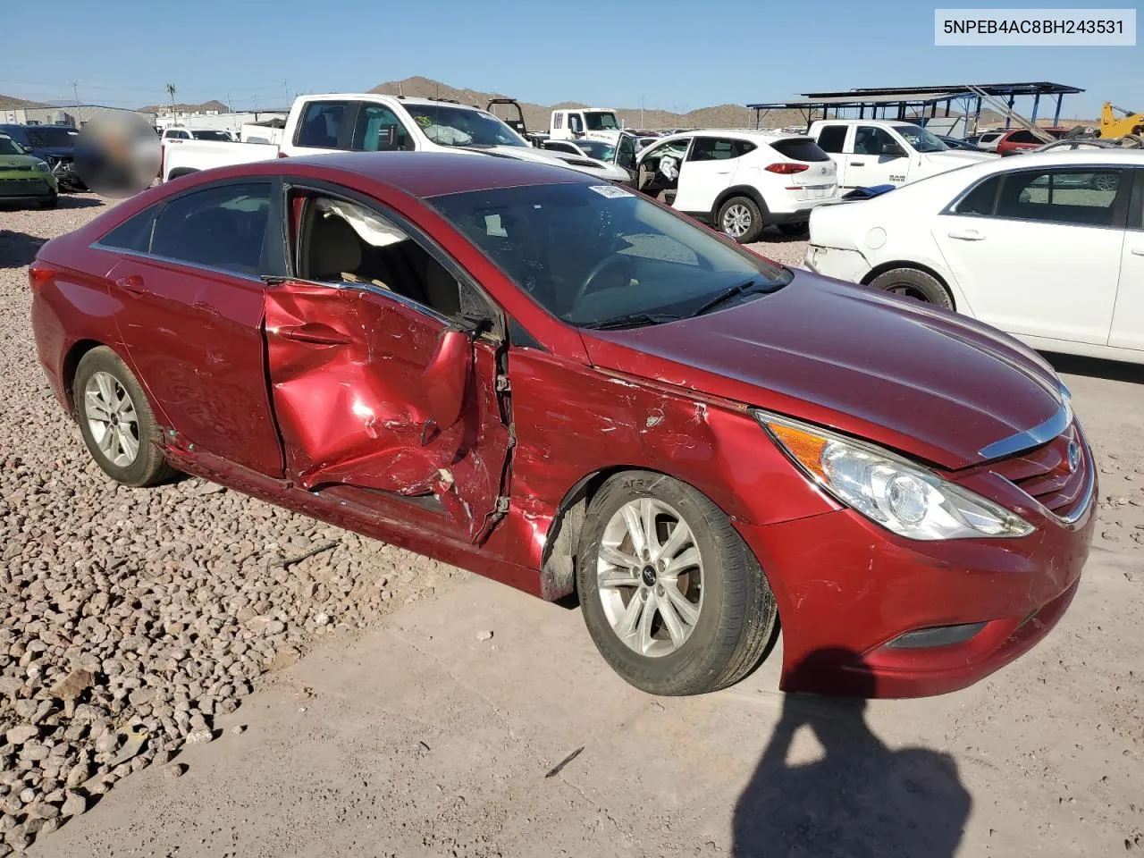 2011 Hyundai Sonata Gls VIN: 5NPEB4AC8BH243531 Lot: 72544784