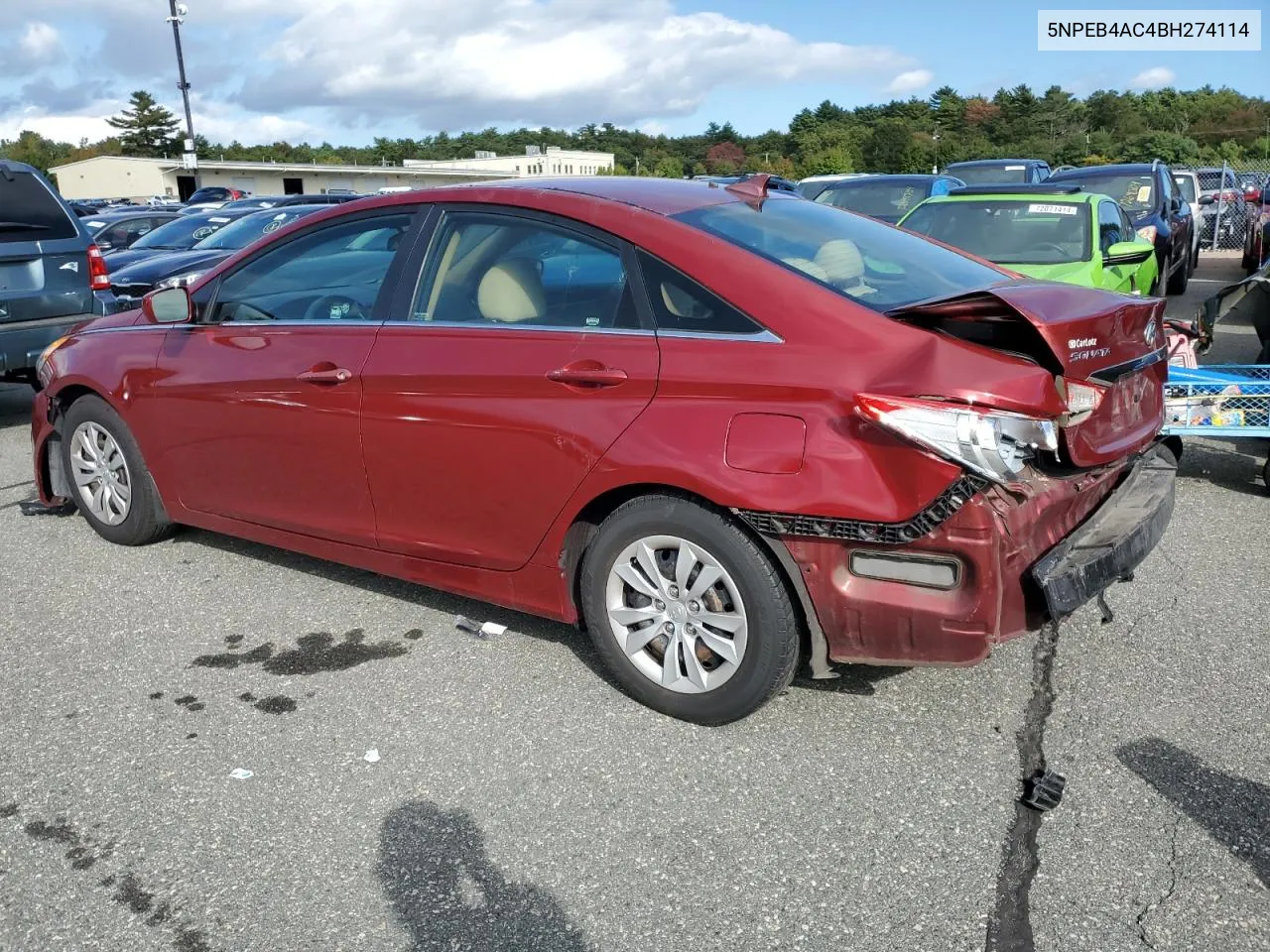 2011 Hyundai Sonata Gls VIN: 5NPEB4AC4BH274114 Lot: 73560594