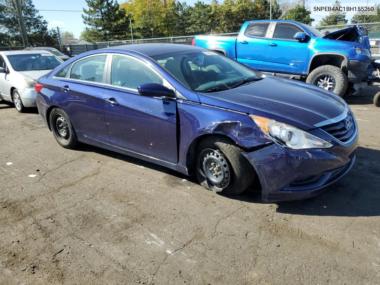 2011 Hyundai Sonata Gls VIN: 5NPEB4AC1BH155260 Lot: 73612214