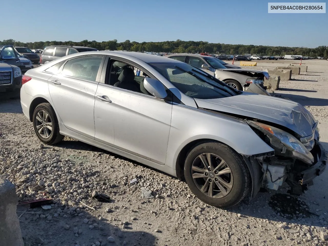 2011 Hyundai Sonata Gls VIN: 5NPEB4AC0BH280654 Lot: 74422454