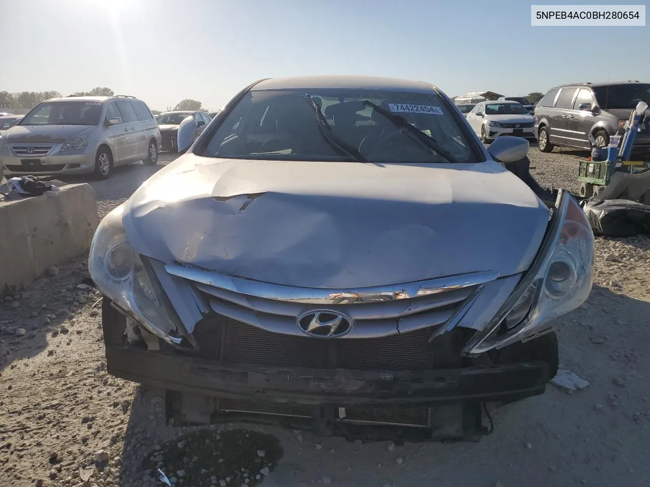 2011 Hyundai Sonata Gls VIN: 5NPEB4AC0BH280654 Lot: 74422454