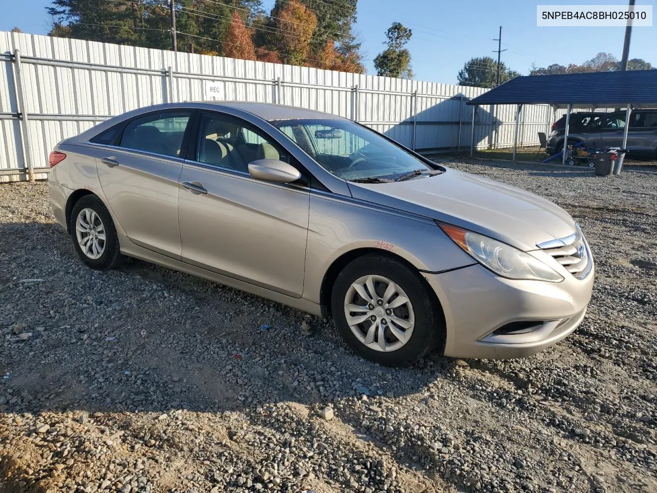 2011 Hyundai Sonata Gls VIN: 5NPEB4AC8BH025010 Lot: 75045844