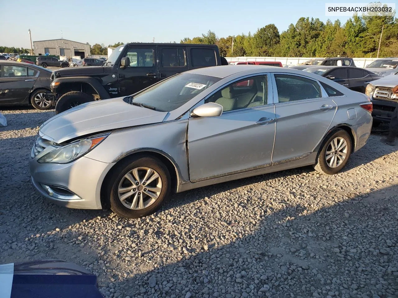 2011 Hyundai Sonata Gls VIN: 5NPEB4ACXBH203032 Lot: 75330224