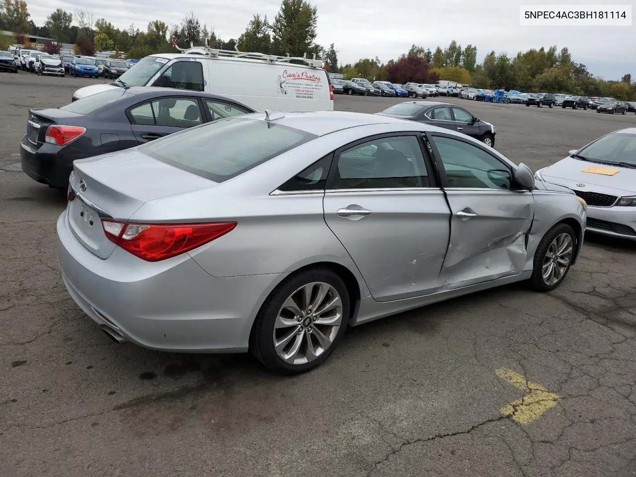 2011 Hyundai Sonata Se VIN: 5NPEC4AC3BH181114 Lot: 75912874