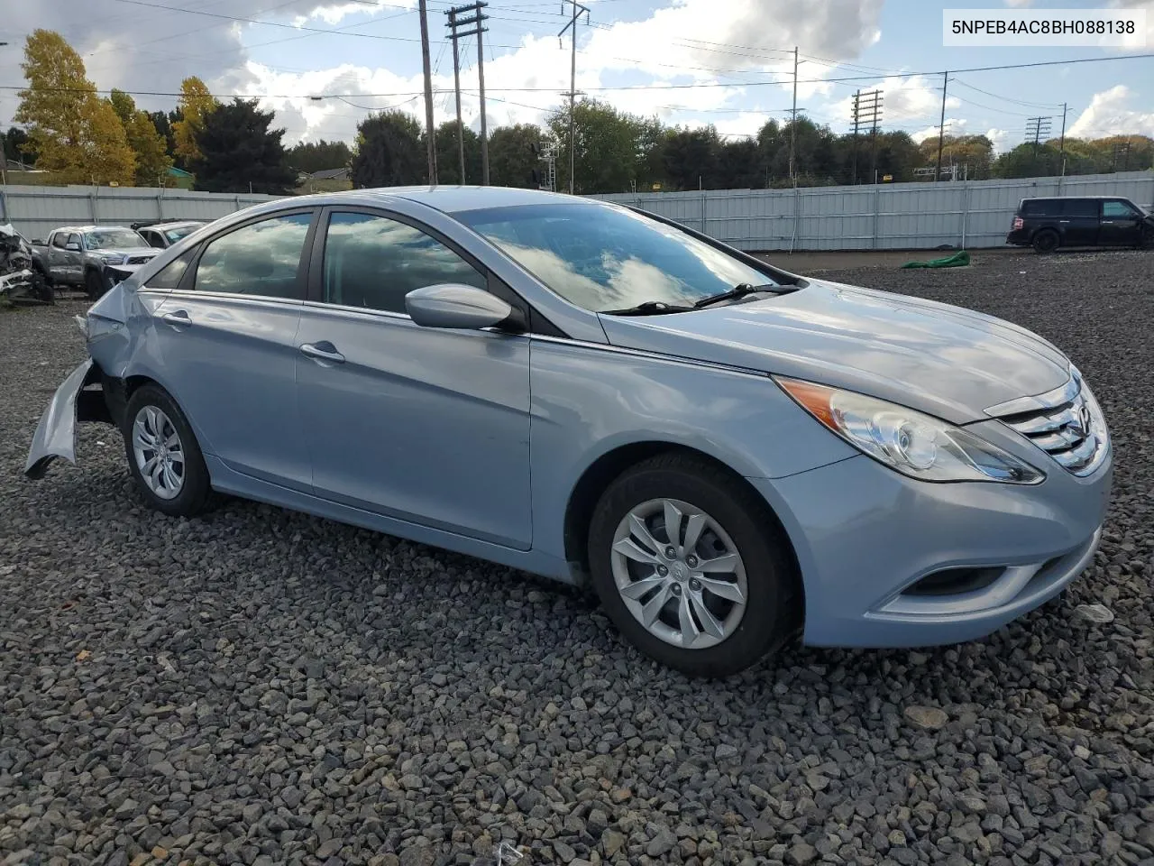 2011 Hyundai Sonata Gls VIN: 5NPEB4AC8BH088138 Lot: 76699324