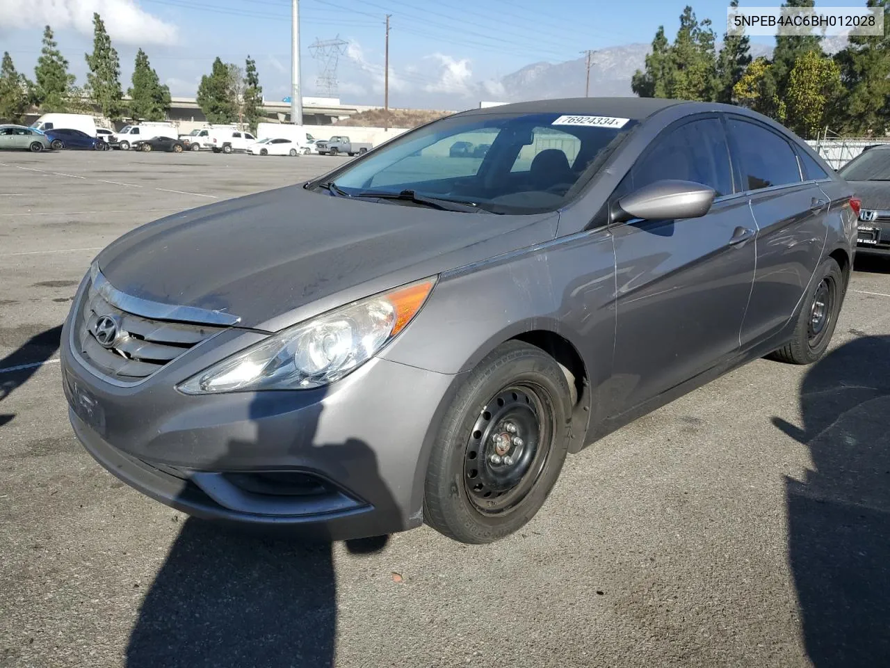 2011 Hyundai Sonata Gls VIN: 5NPEB4AC6BH012028 Lot: 76924334