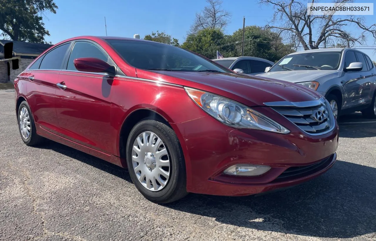 2011 Hyundai Sonata Se VIN: 5NPEC4AC8BH033671 Lot: 76941654