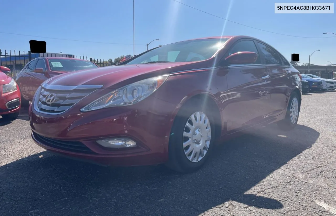 2011 Hyundai Sonata Se VIN: 5NPEC4AC8BH033671 Lot: 76941654